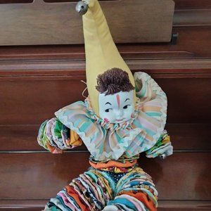 Vintage handmade cloth clown